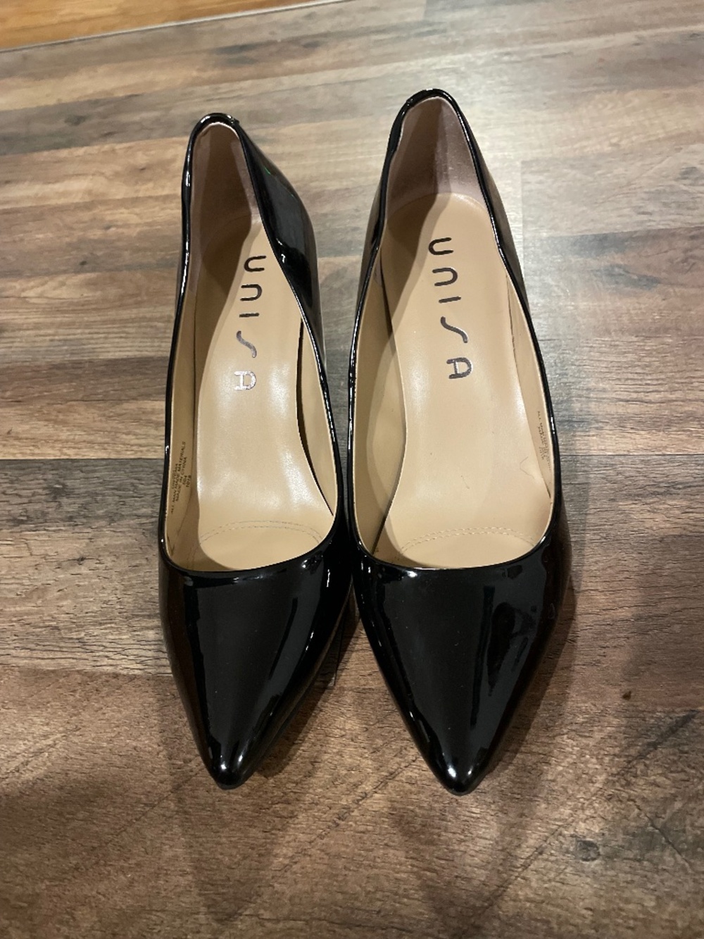 Like New Black Patent Leather Look Heels